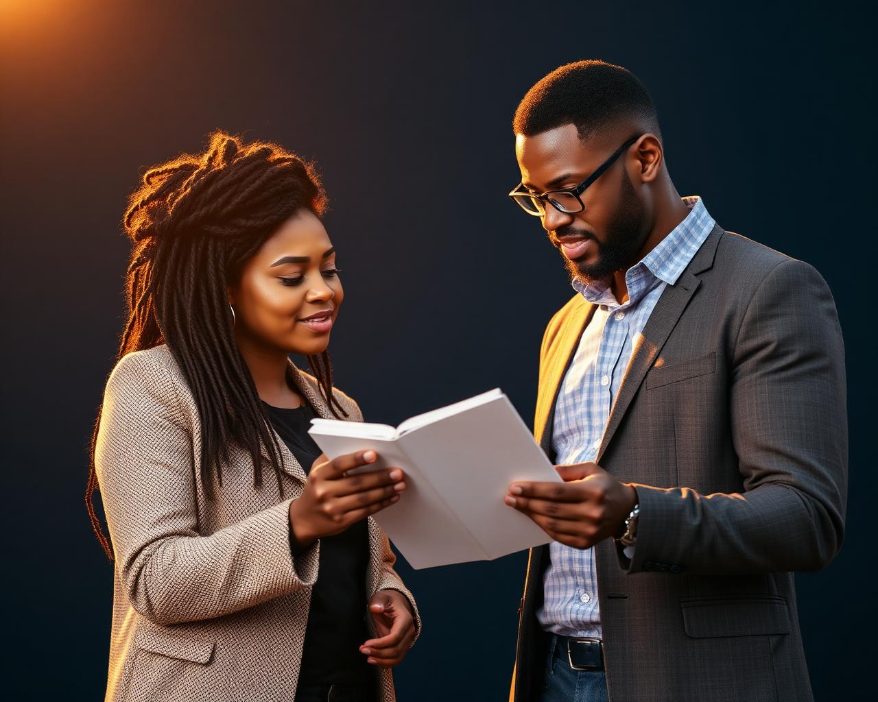 Mentor and student in conversation
